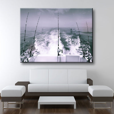 Offshore Fishing Black & White Version - Amazing Canvas Prints