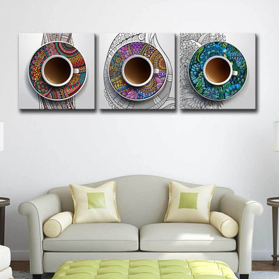 3 Coffee Cups - Amazing Canvas Prints