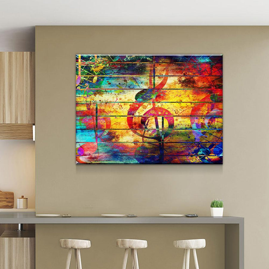 Abstract Musical Notes - Amazing Canvas Prints