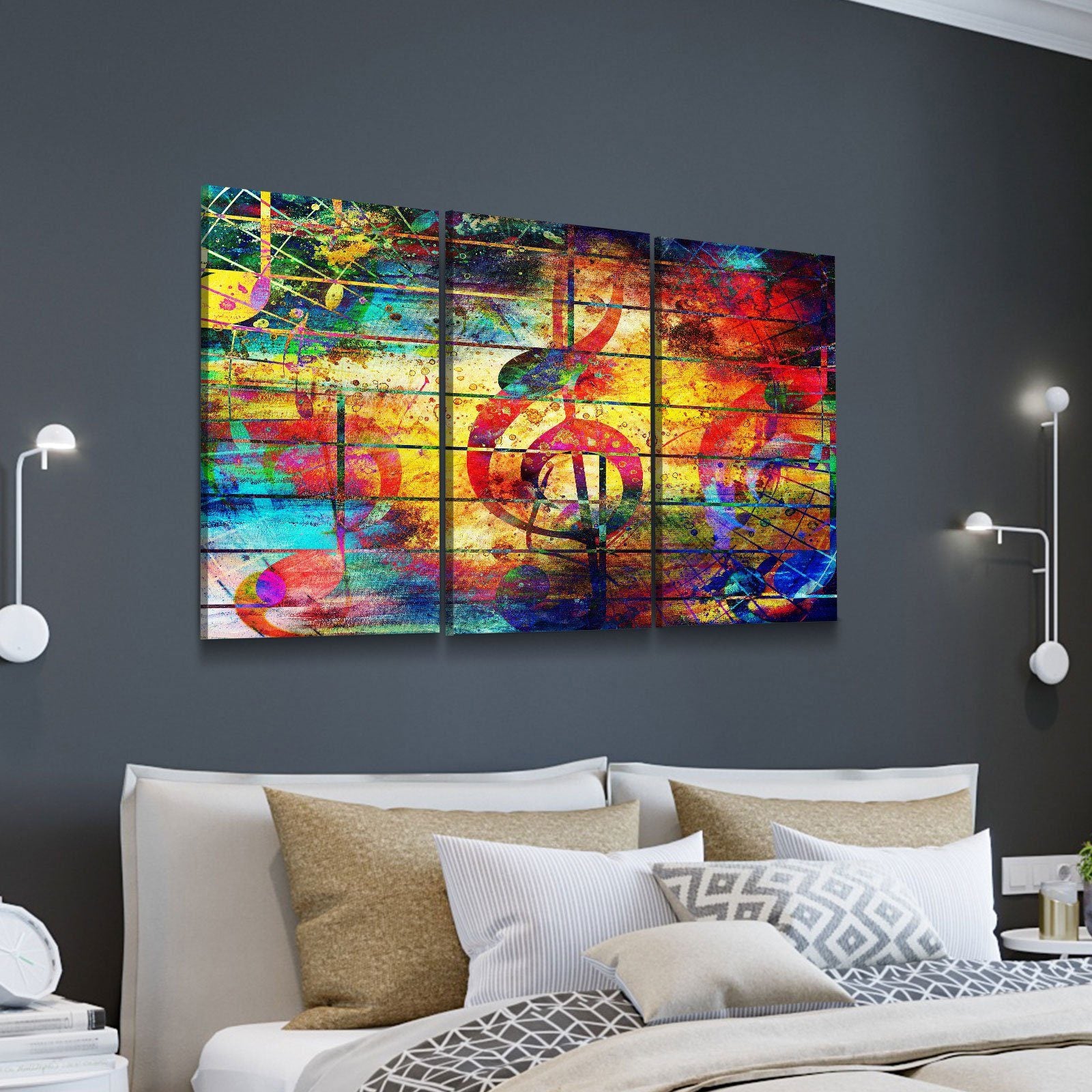 Abstract Musical Notes - Amazing Canvas Prints