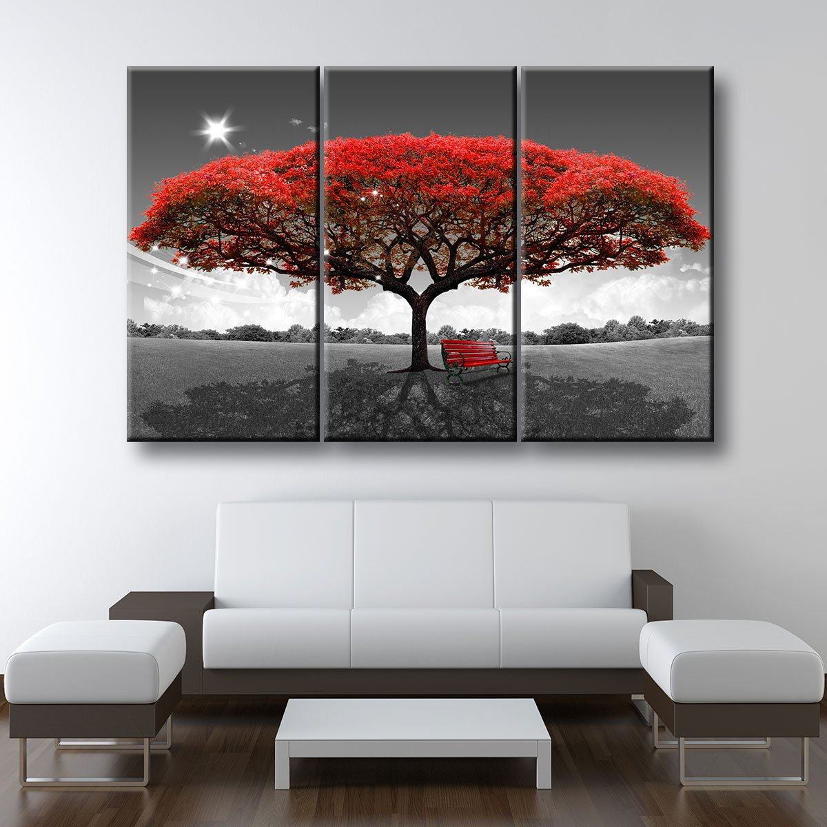Beautiful Autumn Red Tree - Amazing Canvas Prints