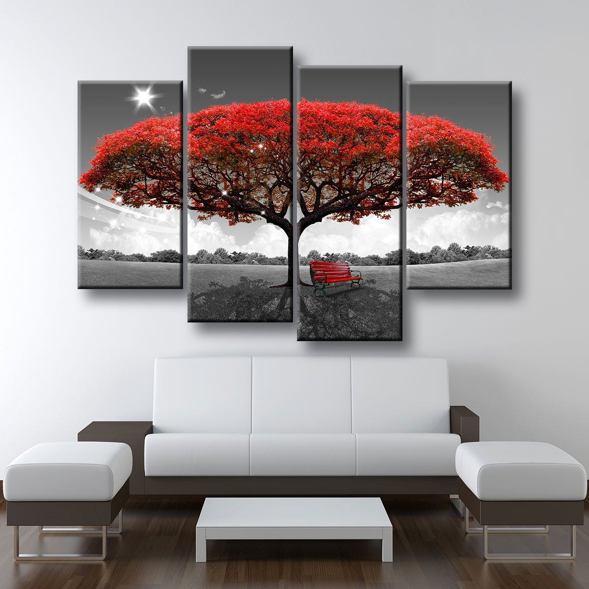 Beautiful Autumn Red Tree - Amazing Canvas Prints