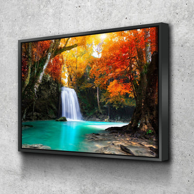 Autumn Forest Waterfall - Amazing Canvas Prints