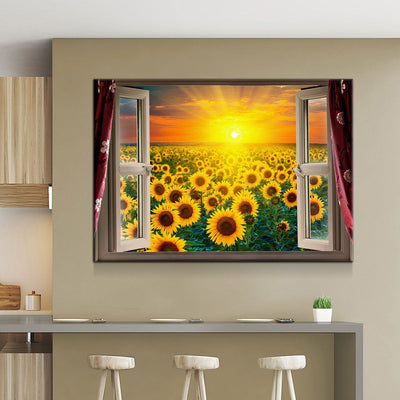 Beautiful Sunflower Field V2 - Amazing Canvas Prints