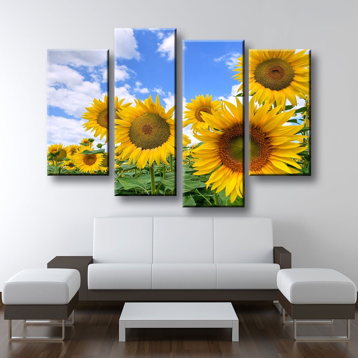 Blooming Sunflower Field - Amazing Canvas Prints