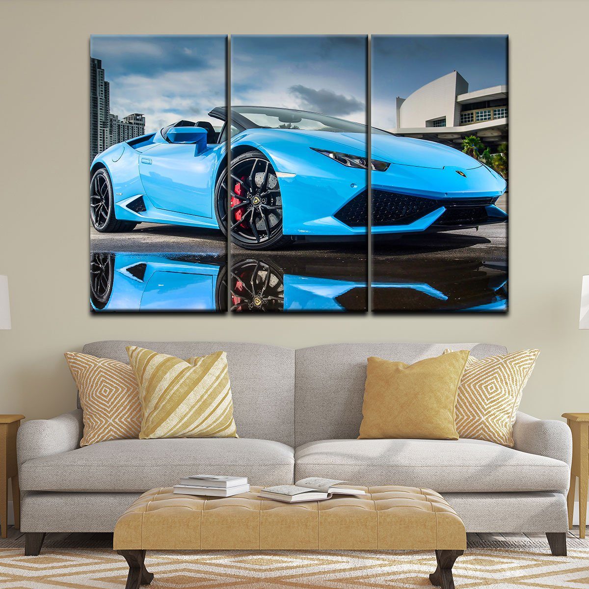 Blue Lamborghini - Amazing Canvas Prints