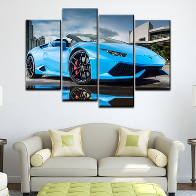 Blue Lamborghini - Amazing Canvas Prints