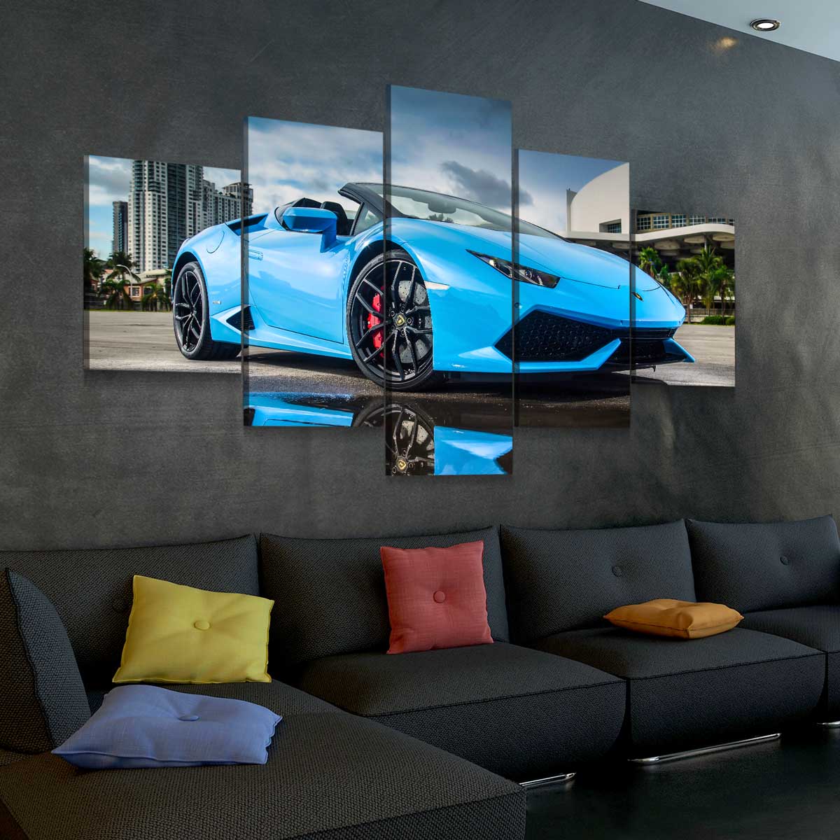 Blue Lamborghini - Amazing Canvas Prints