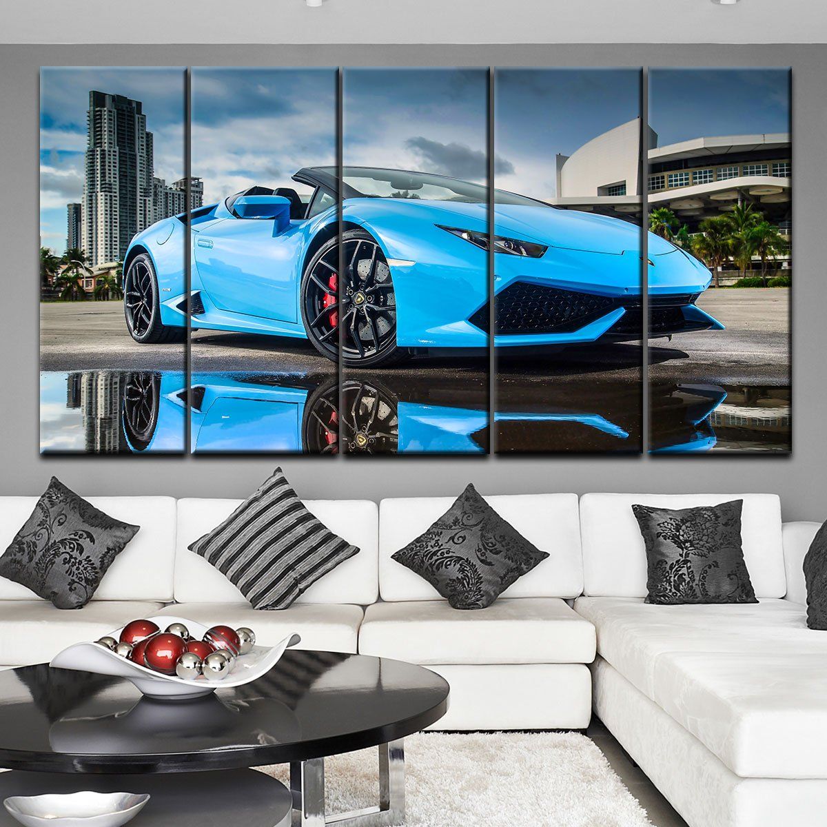 Blue Lamborghini - Amazing Canvas Prints