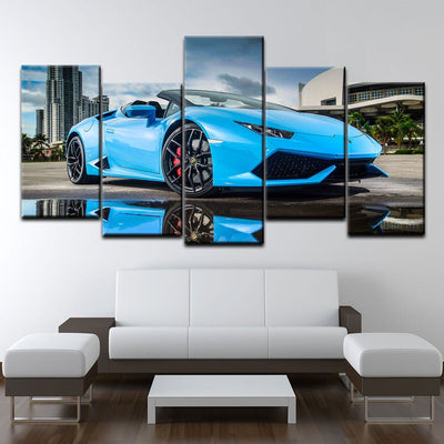 Blue Lamborghini - Amazing Canvas Prints