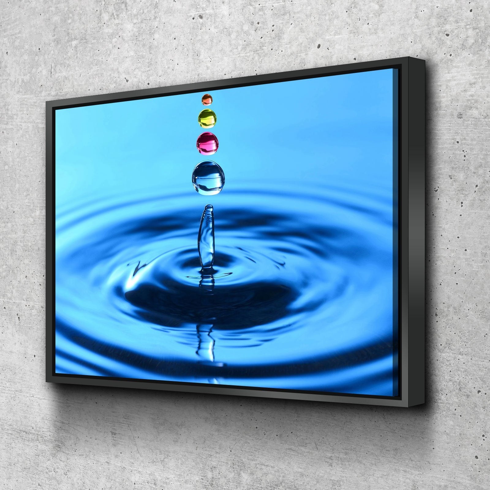 Colored Water Droplets - Amazing Canvas Prints