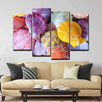 Colorful Scallop Seashells - Amazing Canvas Prints