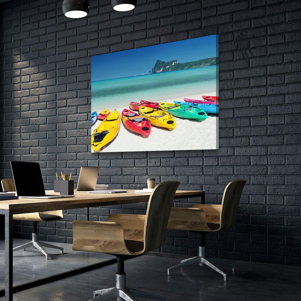 Colorful Kayaks - Amazing Canvas Prints