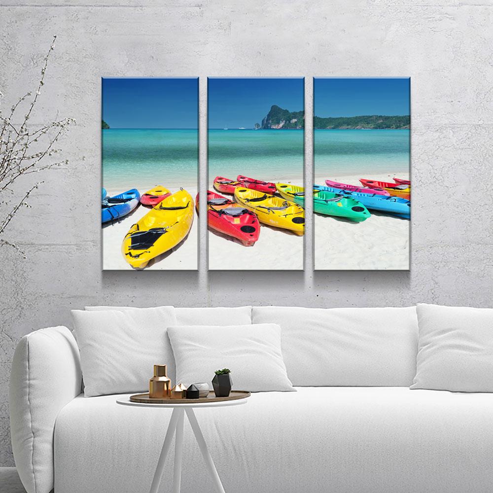 Colorful Kayaks - Amazing Canvas Prints
