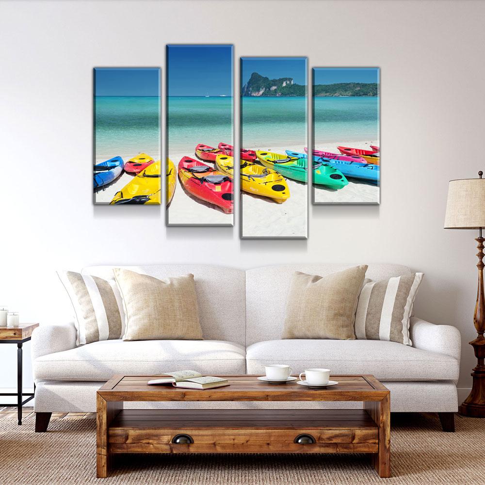 Colorful Kayaks - Amazing Canvas Prints