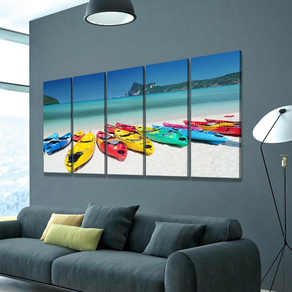 Colorful Kayaks - Amazing Canvas Prints