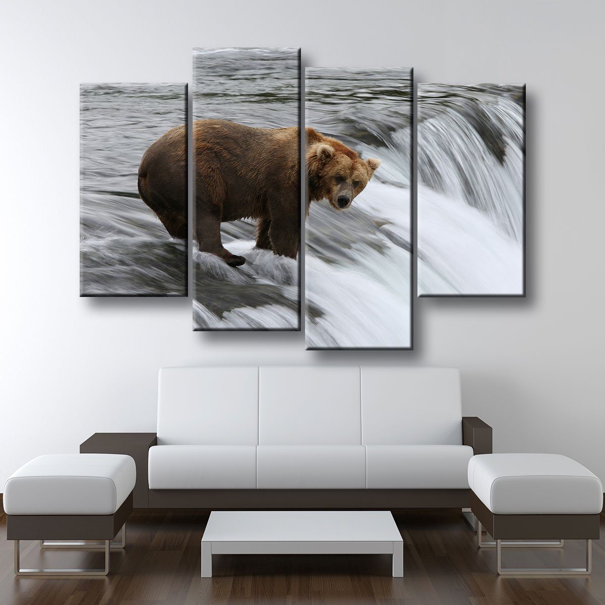 Fishing Grizzly Bear - Amazing Canvas Prints