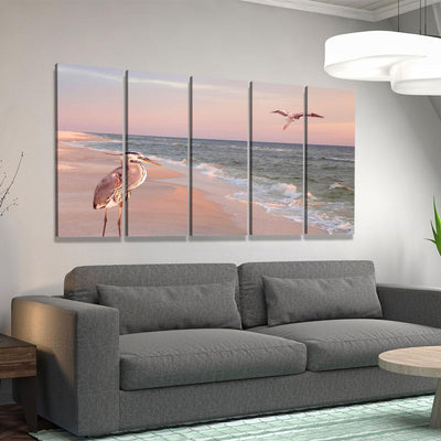 Great Blue Herons on the Beach - Amazing Canvas Prints