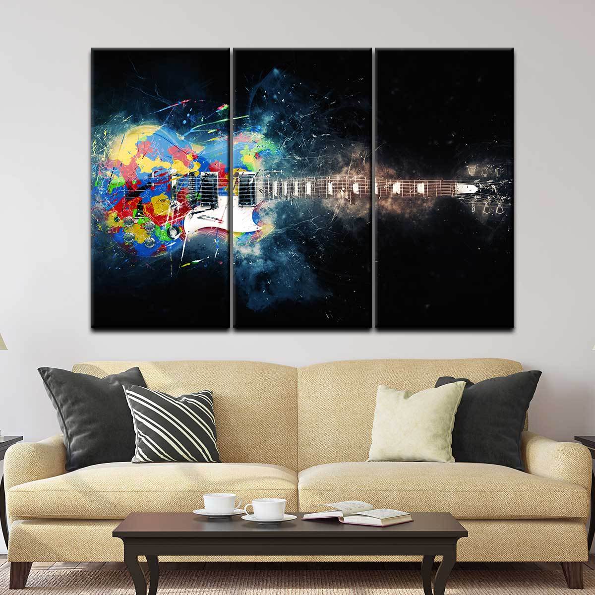 Guitar Color Splash - Amazing Canvas Prints