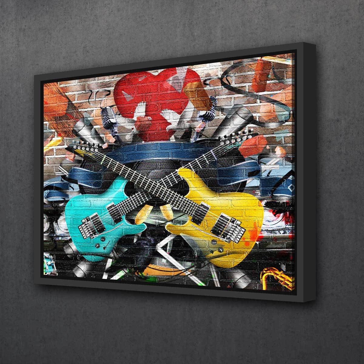 Guitar Graffiti - Amazing Canvas Prints