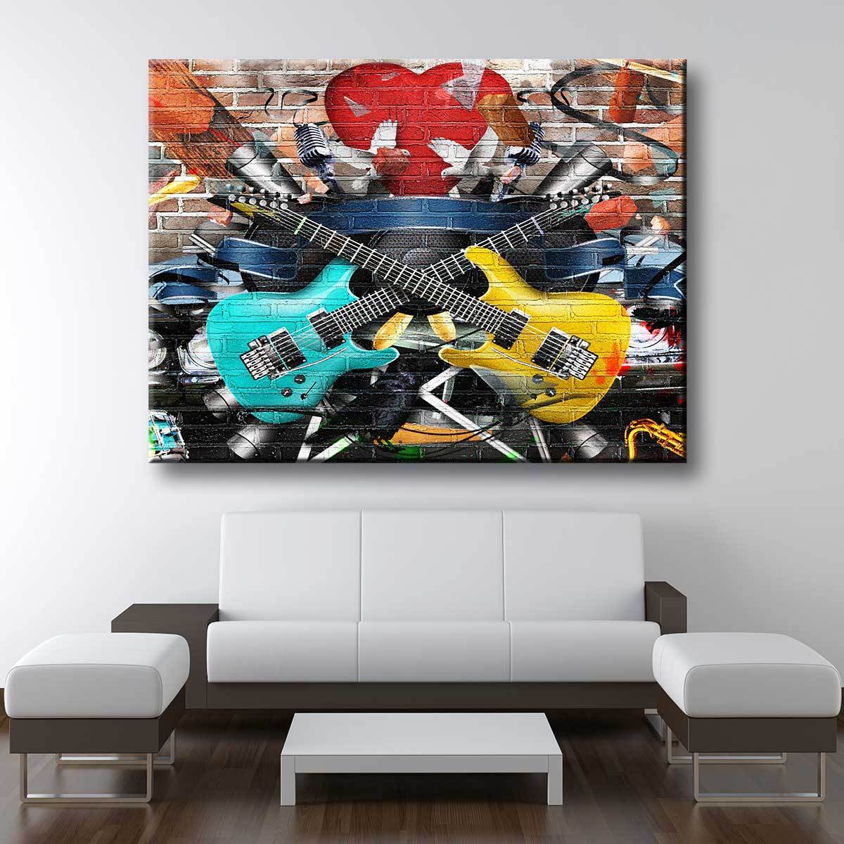 Guitar Graffiti - Amazing Canvas Prints