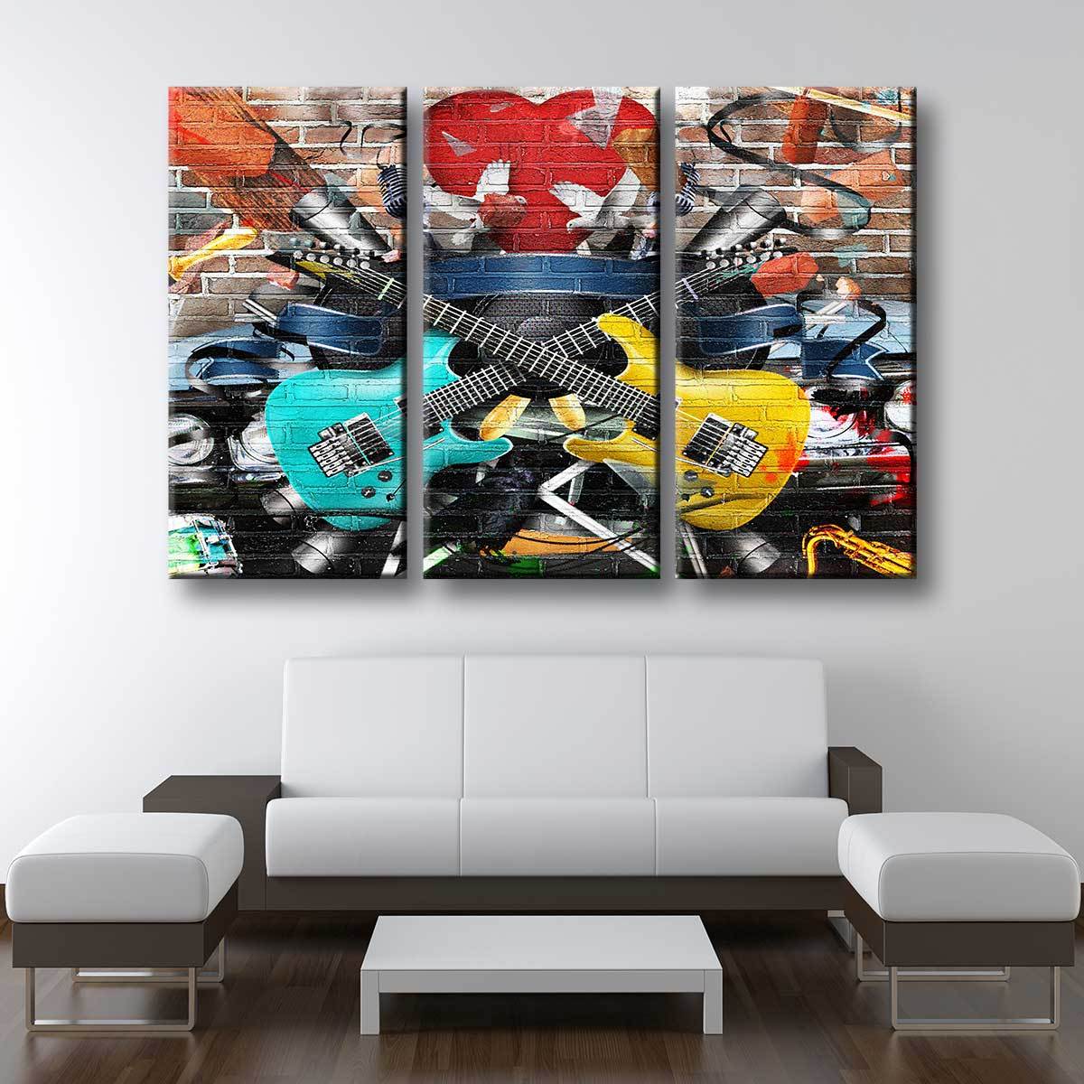 Guitar Graffiti - Amazing Canvas Prints