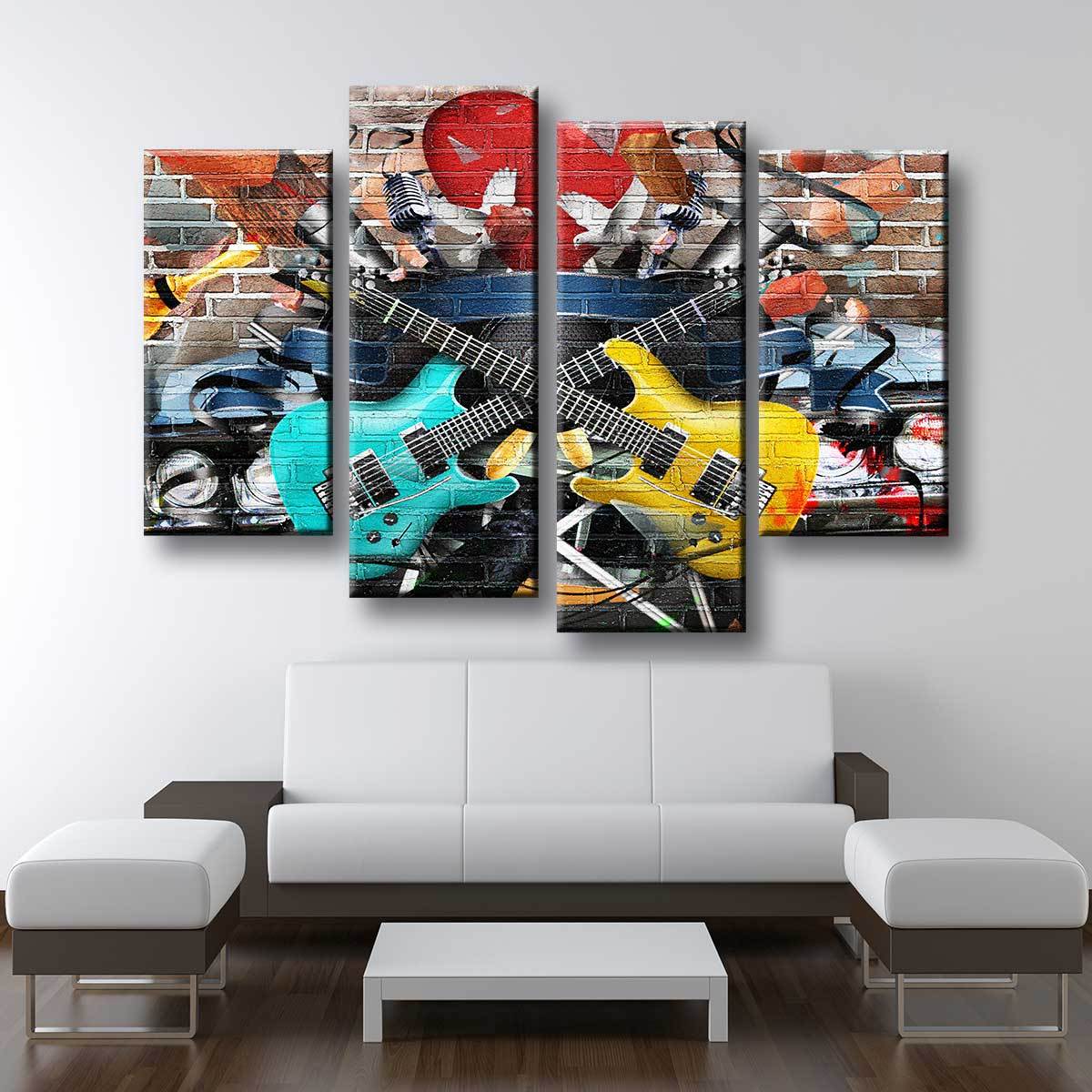 Guitar Graffiti - Amazing Canvas Prints