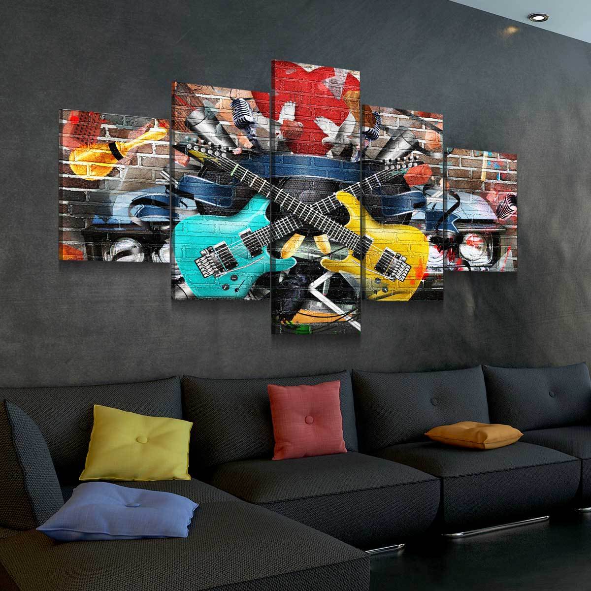 Guitar Graffiti - Amazing Canvas Prints