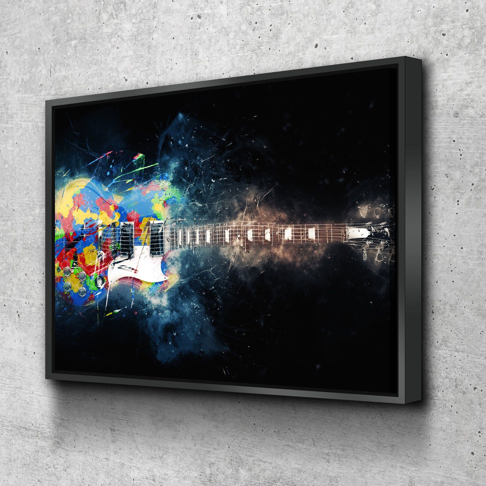 Guitar Color Splash - Amazing Canvas Prints