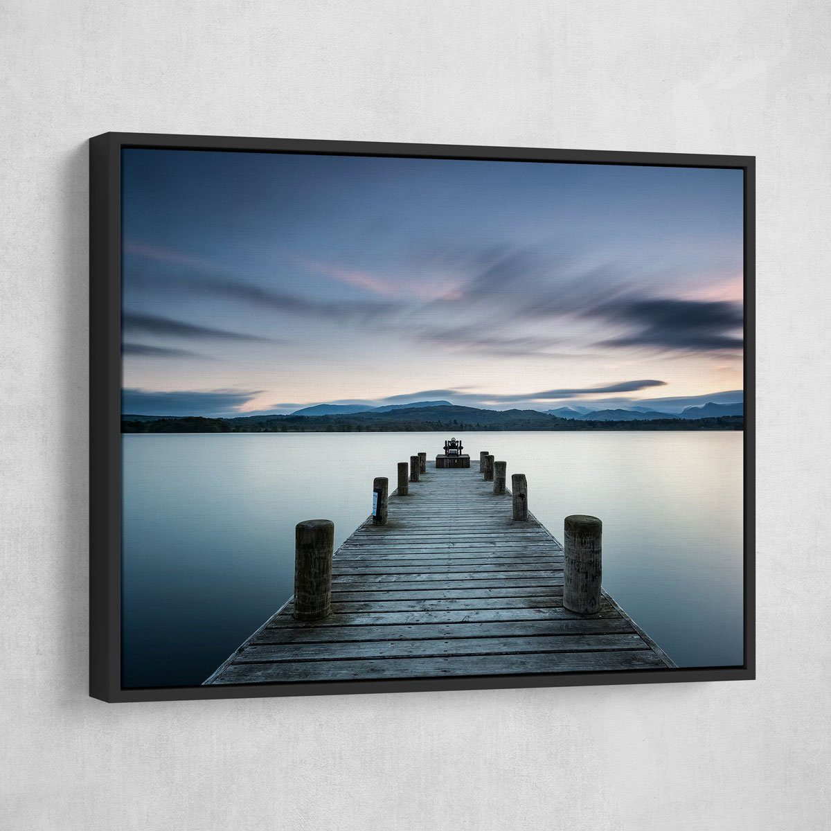 Lake Pier At Dusk - Amazing Canvas Prints