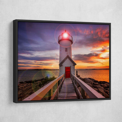 Lighthouse At Sunset - Amazing Canvas Prints