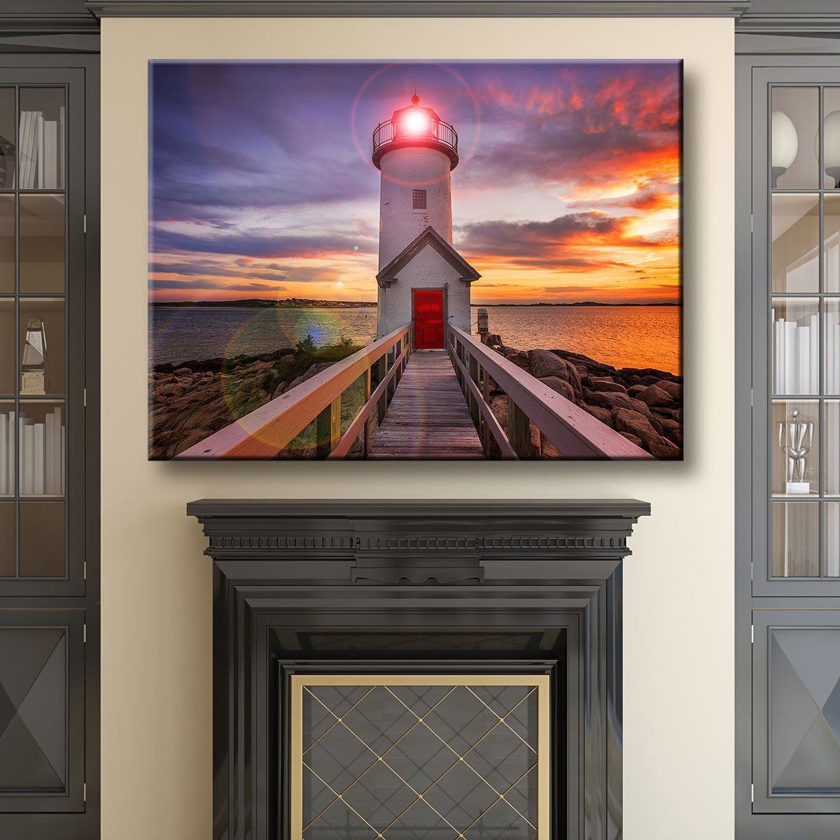 Lighthouse At Sunset - Amazing Canvas Prints