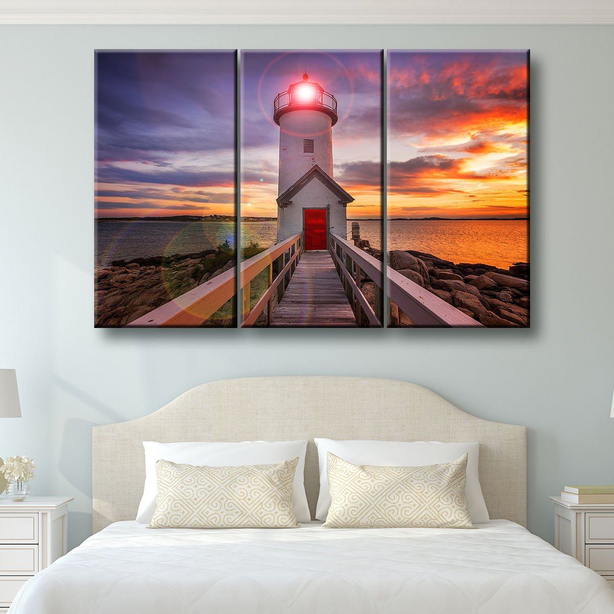 Lighthouse At Sunset - Amazing Canvas Prints