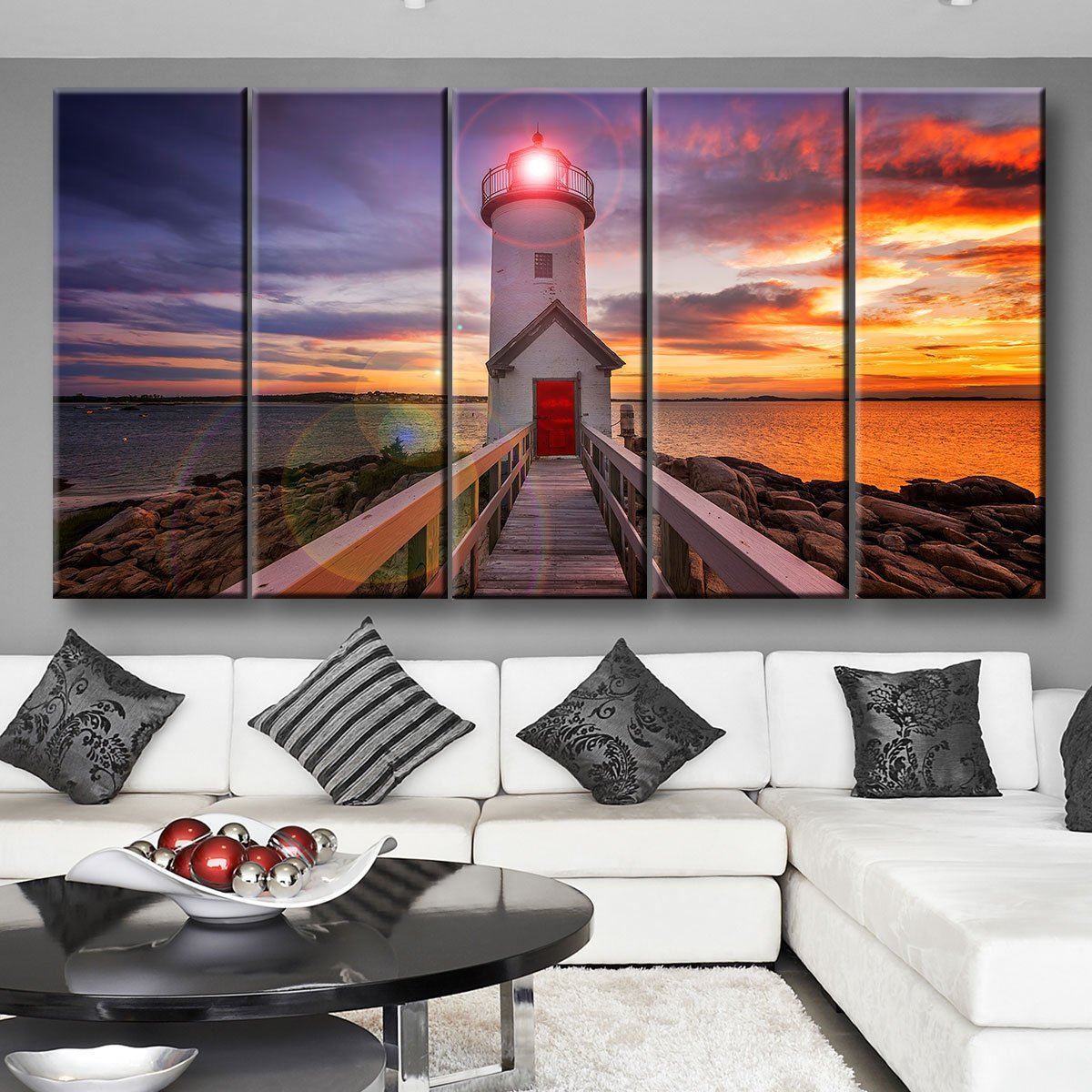 Lighthouse At Sunset - Amazing Canvas Prints