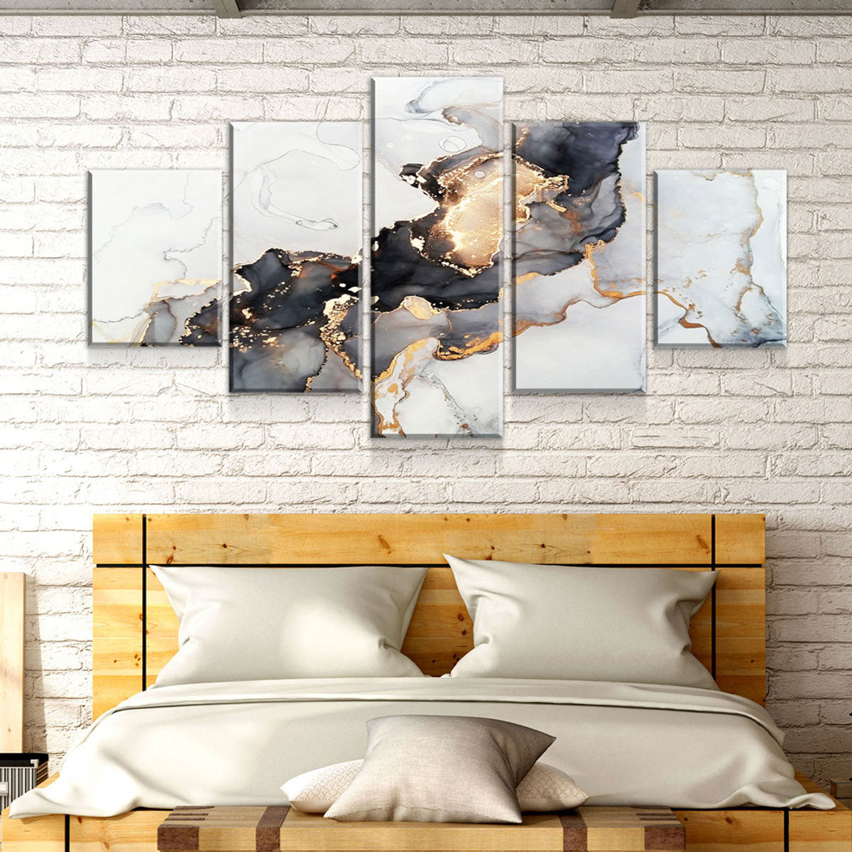 Luxury Golden Abstract Marble Painting - Amazing Canvas Prints