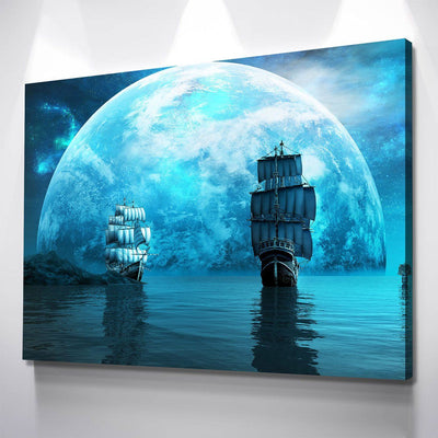 Moonlight Sailing - Amazing Canvas Prints