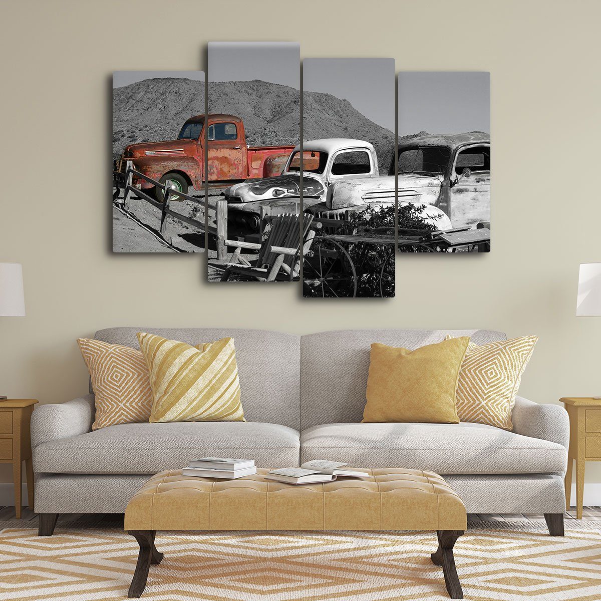 Old Trucks On The Farm - Amazing Canvas Prints