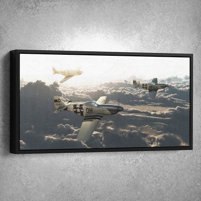 P51`s Above The Clouds - Amazing Canvas Prints