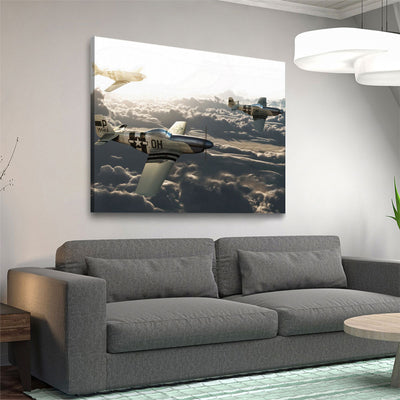 P51`s Above The Clouds - Amazing Canvas Prints