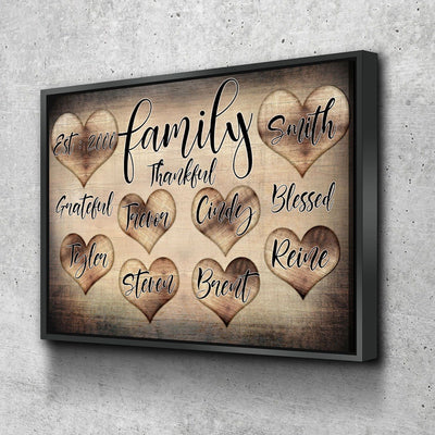 Personalized Family Grateful Thankful Blessed Premium Canvas - Amazing Canvas Prints
