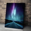 Quite Norway Road Aurora - Amazing Canvas Prints
