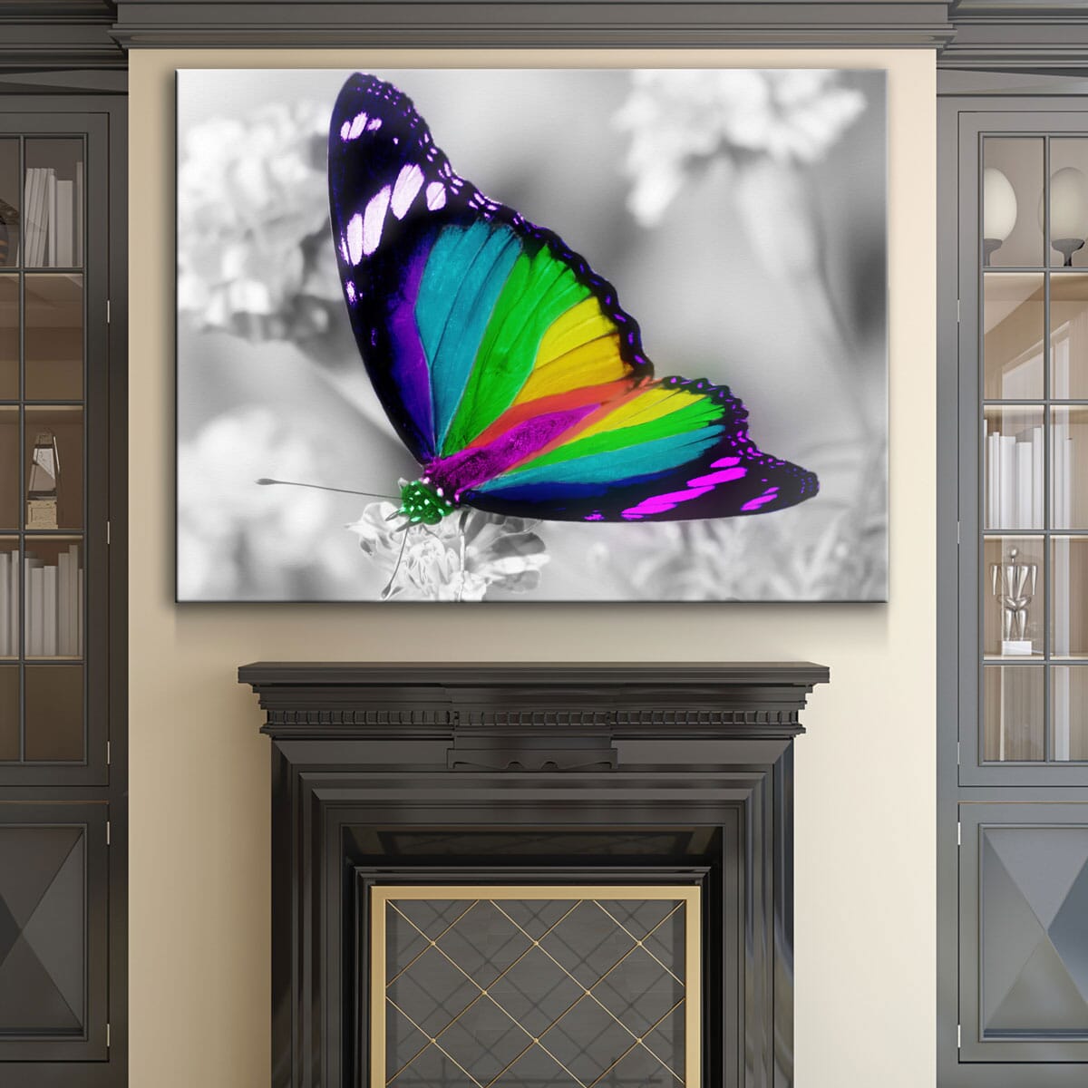 Rainbow Butterfly - Amazing Canvas Prints