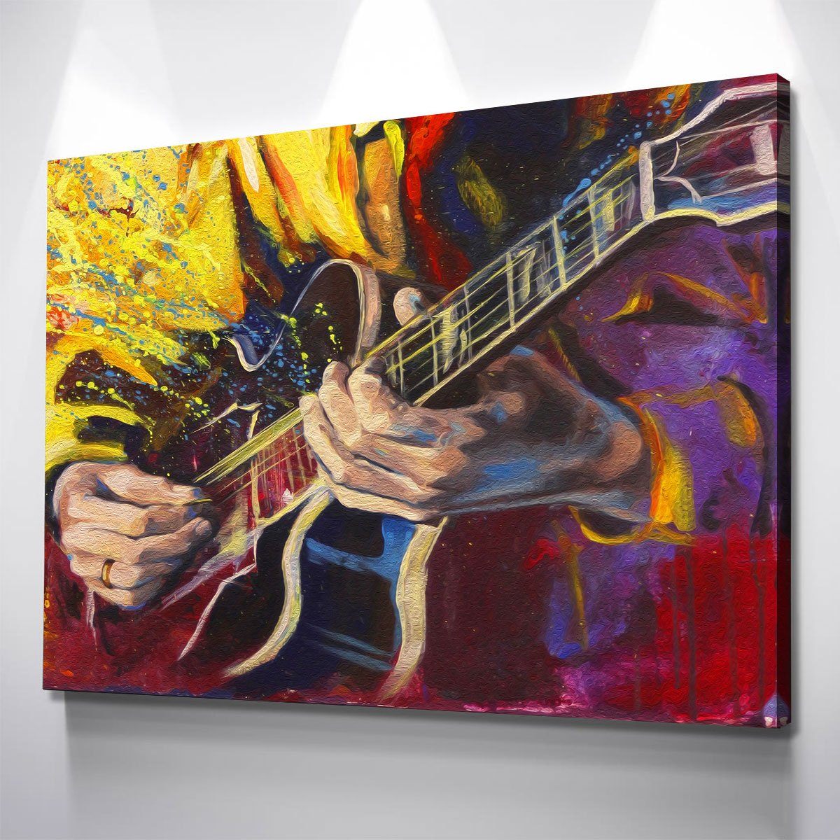 Abstract Guitarist - Amazing Canvas Prints