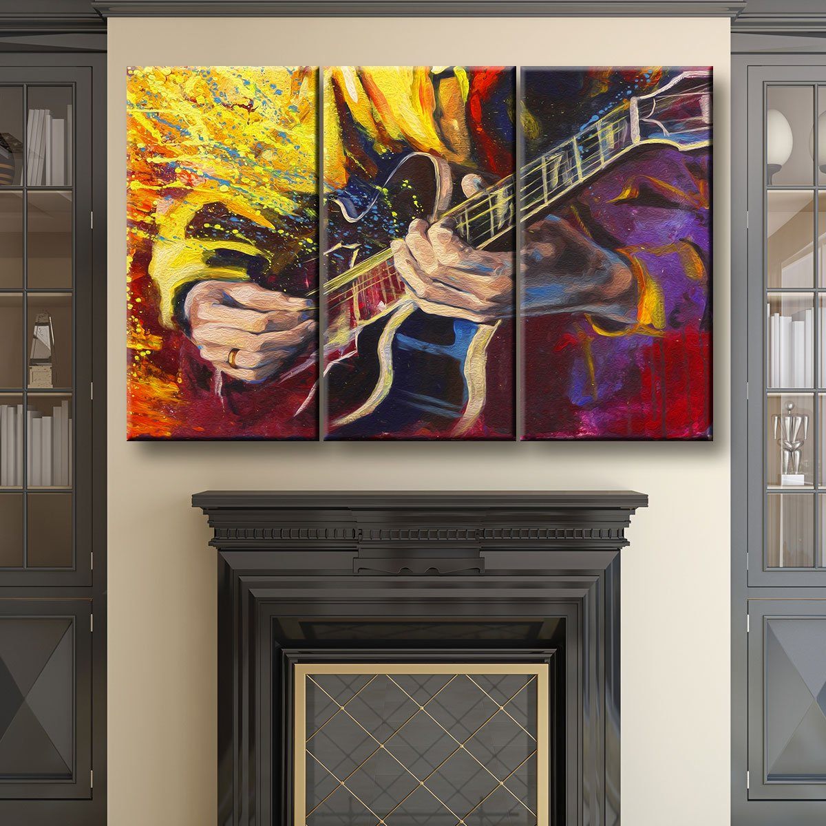 Abstract Guitarist - Amazing Canvas Prints
