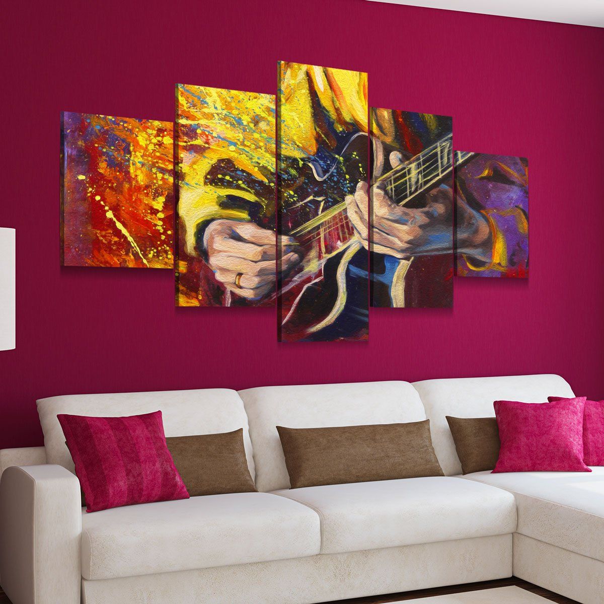 Abstract Guitarist - Amazing Canvas Prints