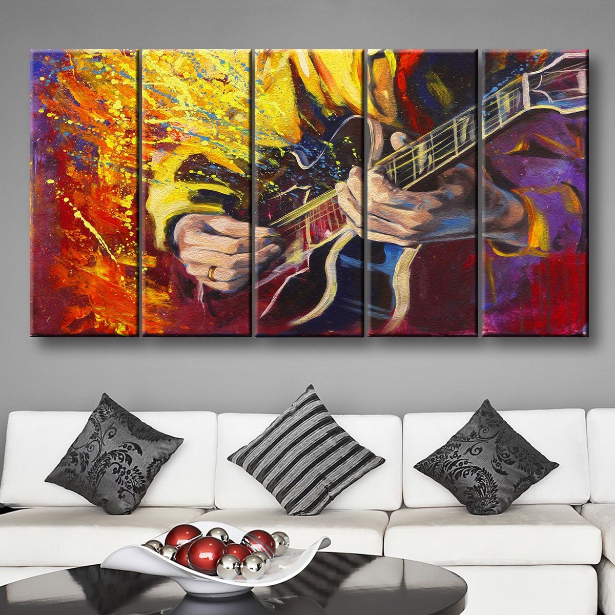 Abstract Guitarist - Amazing Canvas Prints