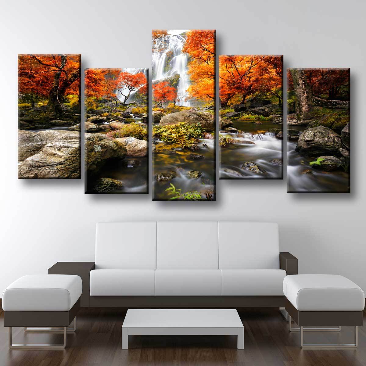 Autumn Waterfalls - Amazing Canvas Prints
