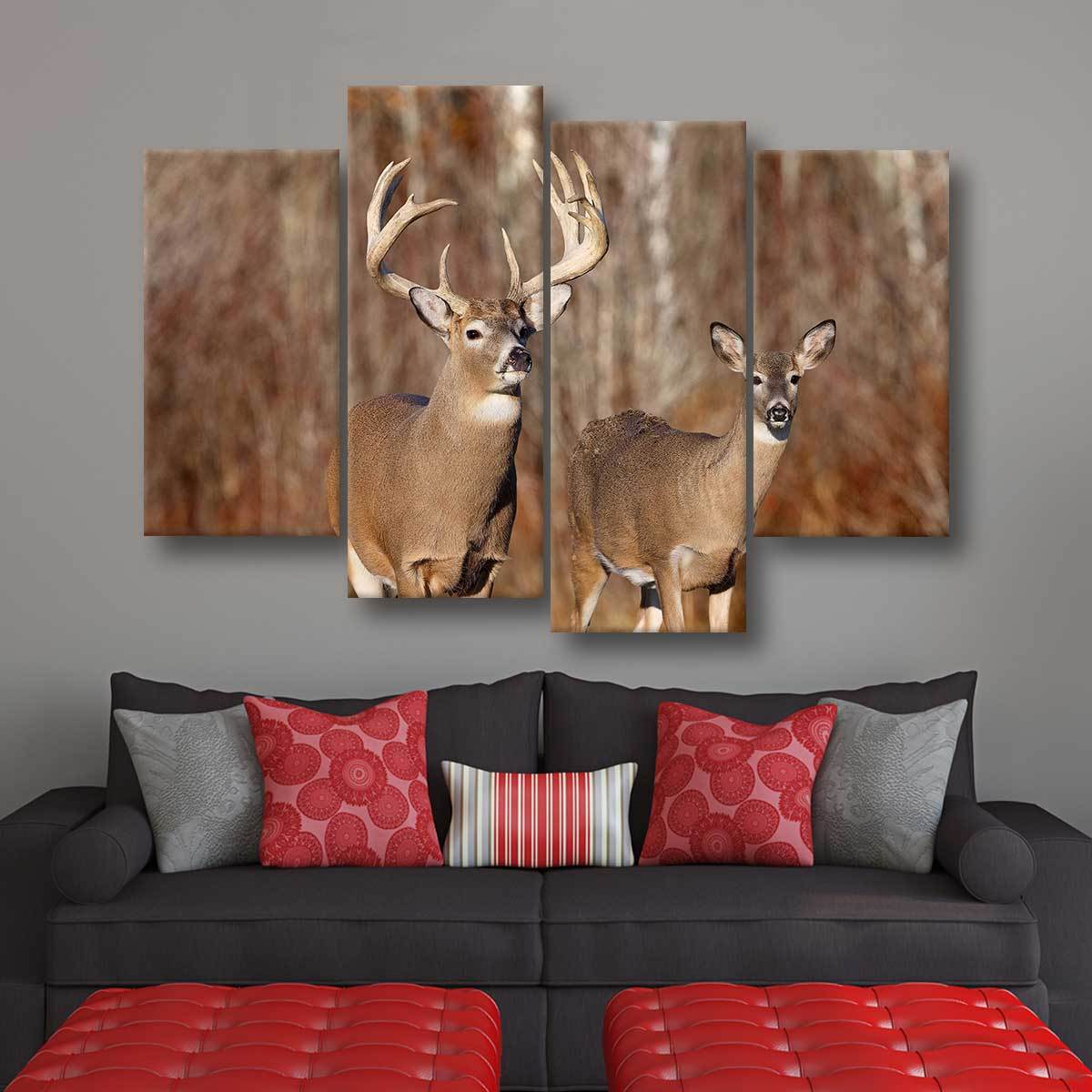 Buck And Doe - Amazing Canvas Prints