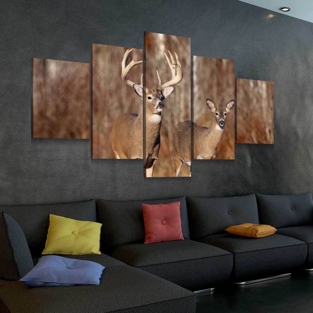 Buck And Doe - Amazing Canvas Prints