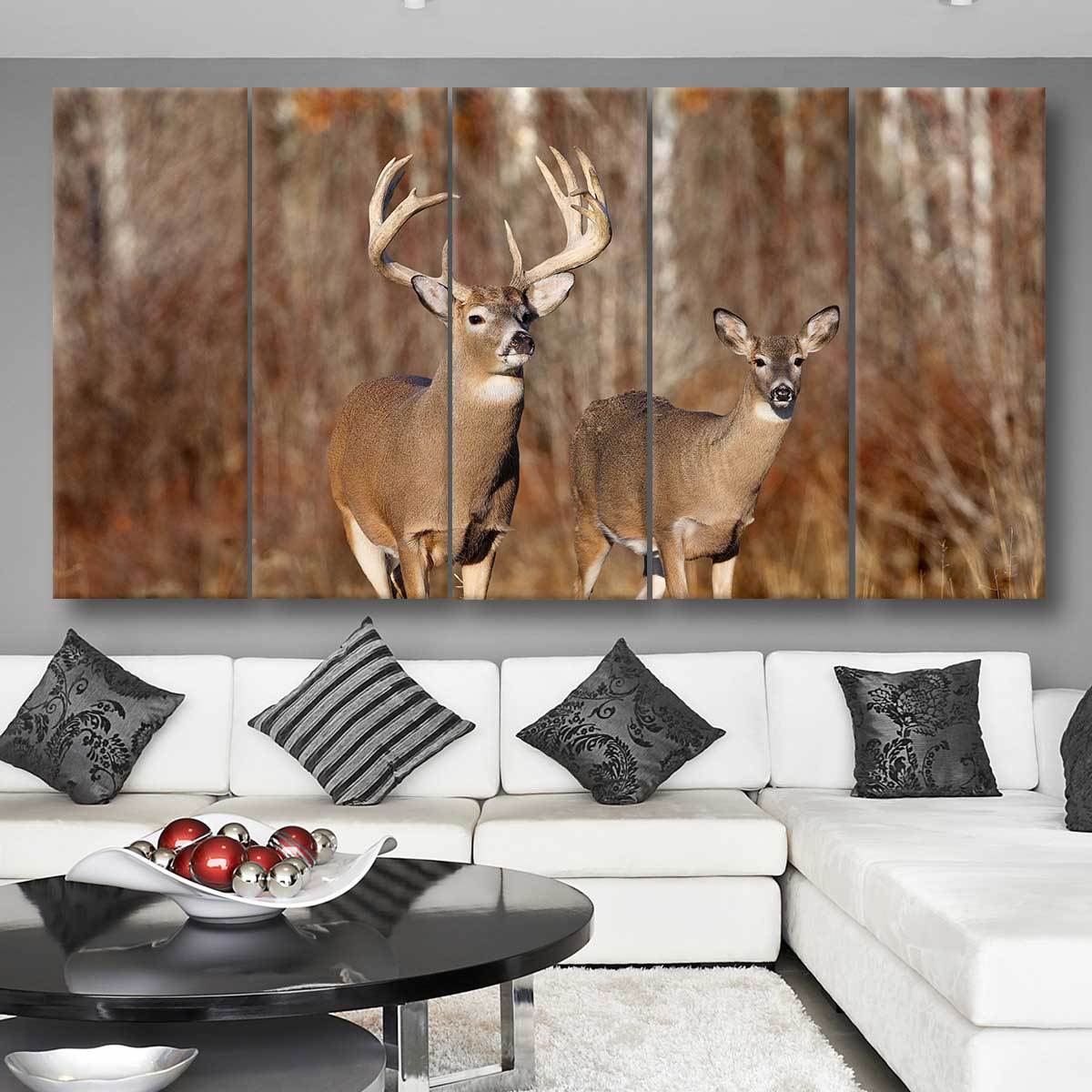 Buck And Doe - Amazing Canvas Prints